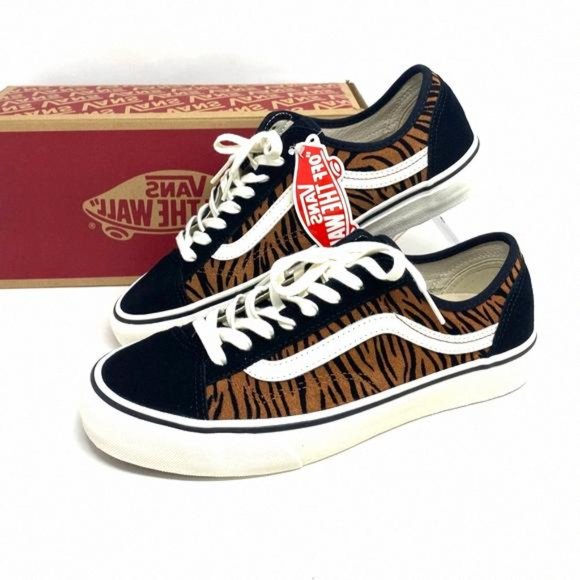 💖MEGA SALE💖VANS Women VN0A5HYR9ZY Style 36 Decon Brown Stripes Animal SF - Picture 10 of 11